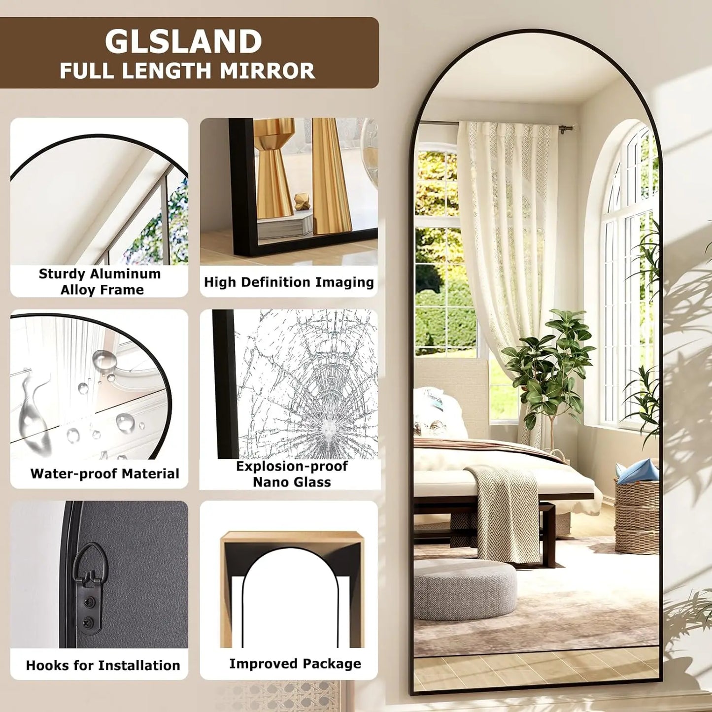 Arched Full Length Mirror