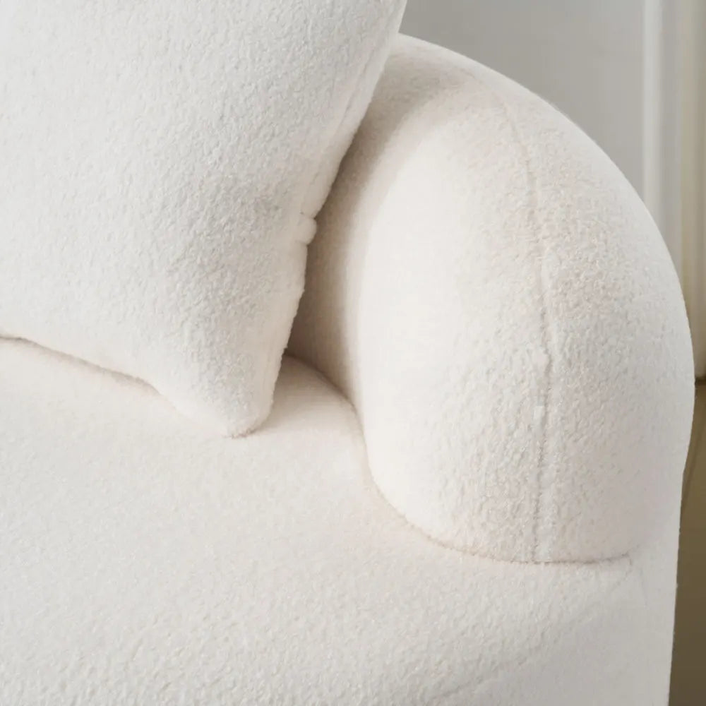Modern Round-Arm Loveseat