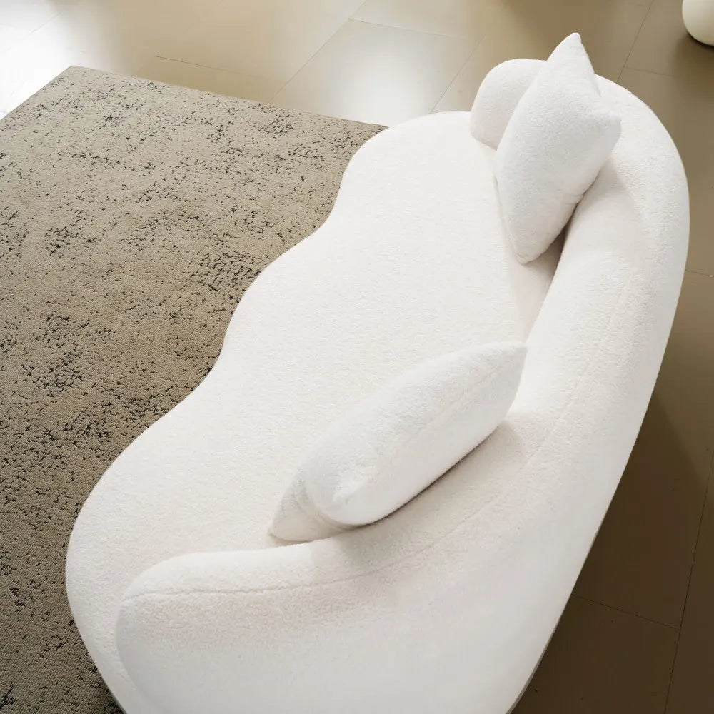 Modern Round-Arm Loveseat