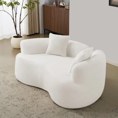 Modern Round-Arm Loveseat