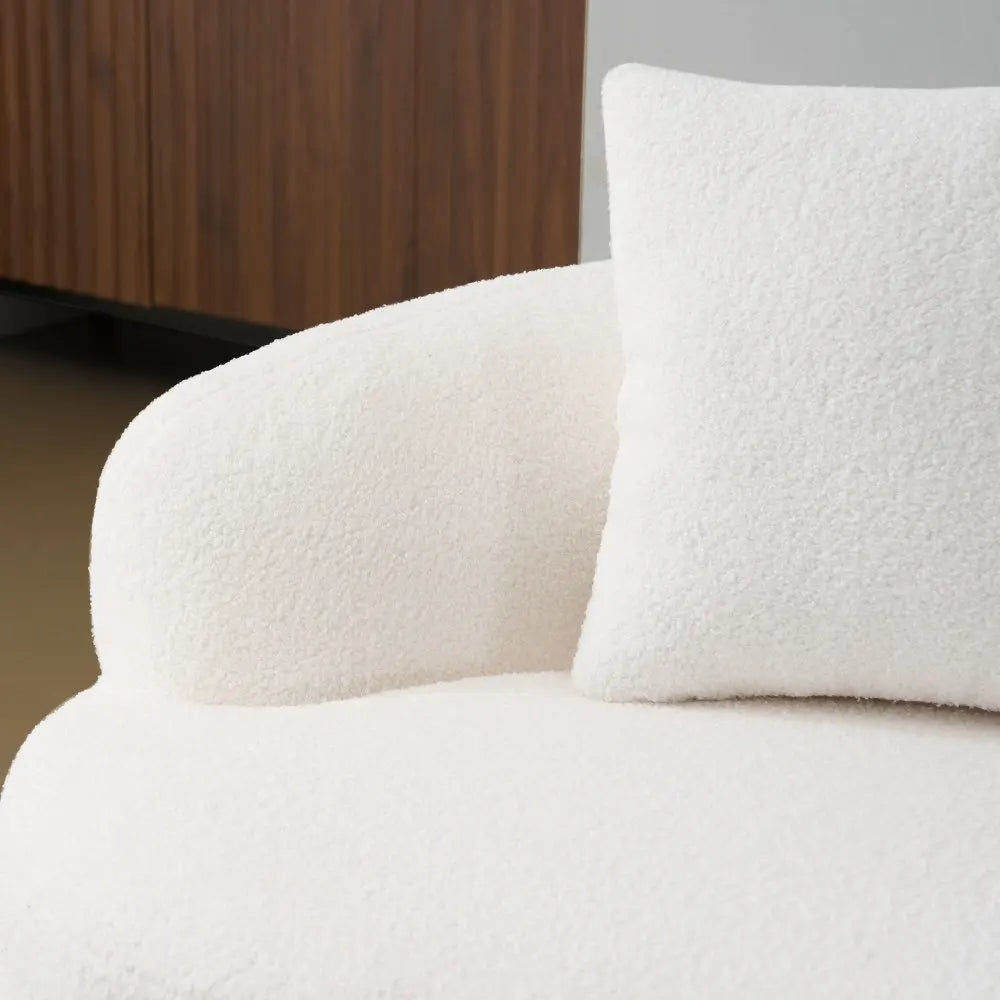 Modern Round-Arm Loveseat