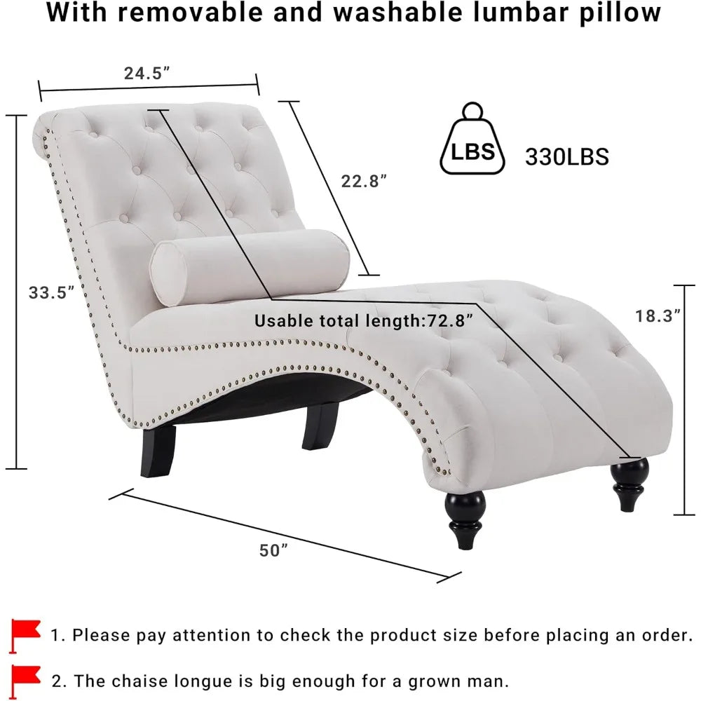 Cloud Chaise Button-Tufted Lounge Chair
