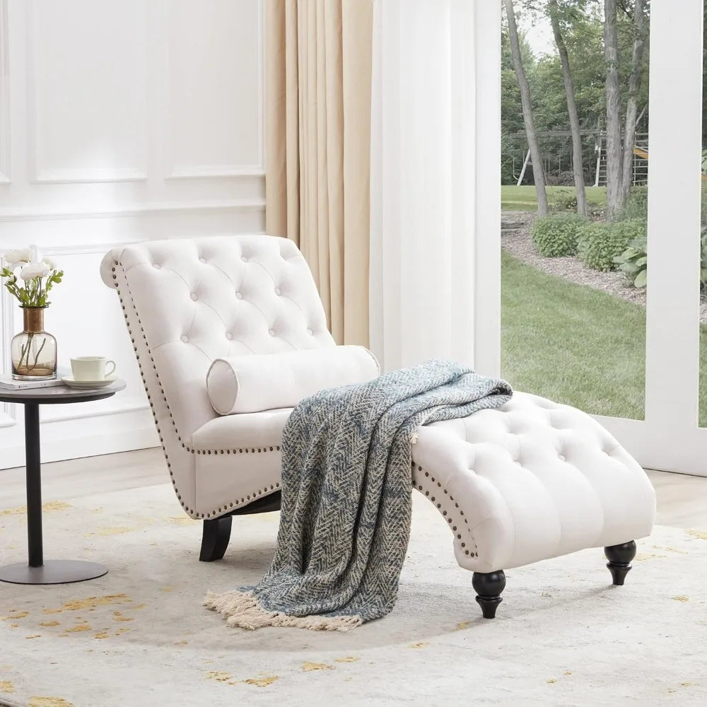 Cloud Chaise Button-Tufted Lounge Chair