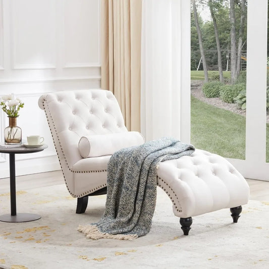 Cloud Chaise Button-Tufted Lounge Chair