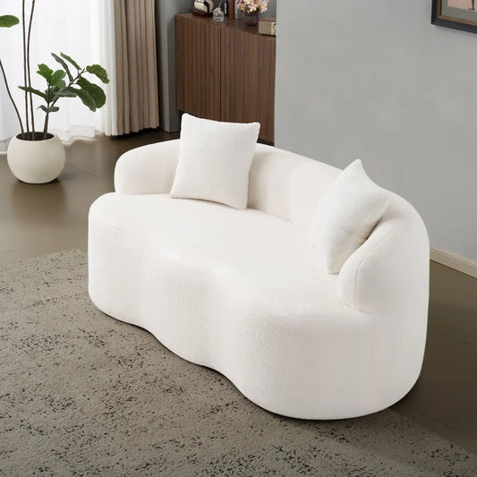 Modern Round-Arm Loveseat