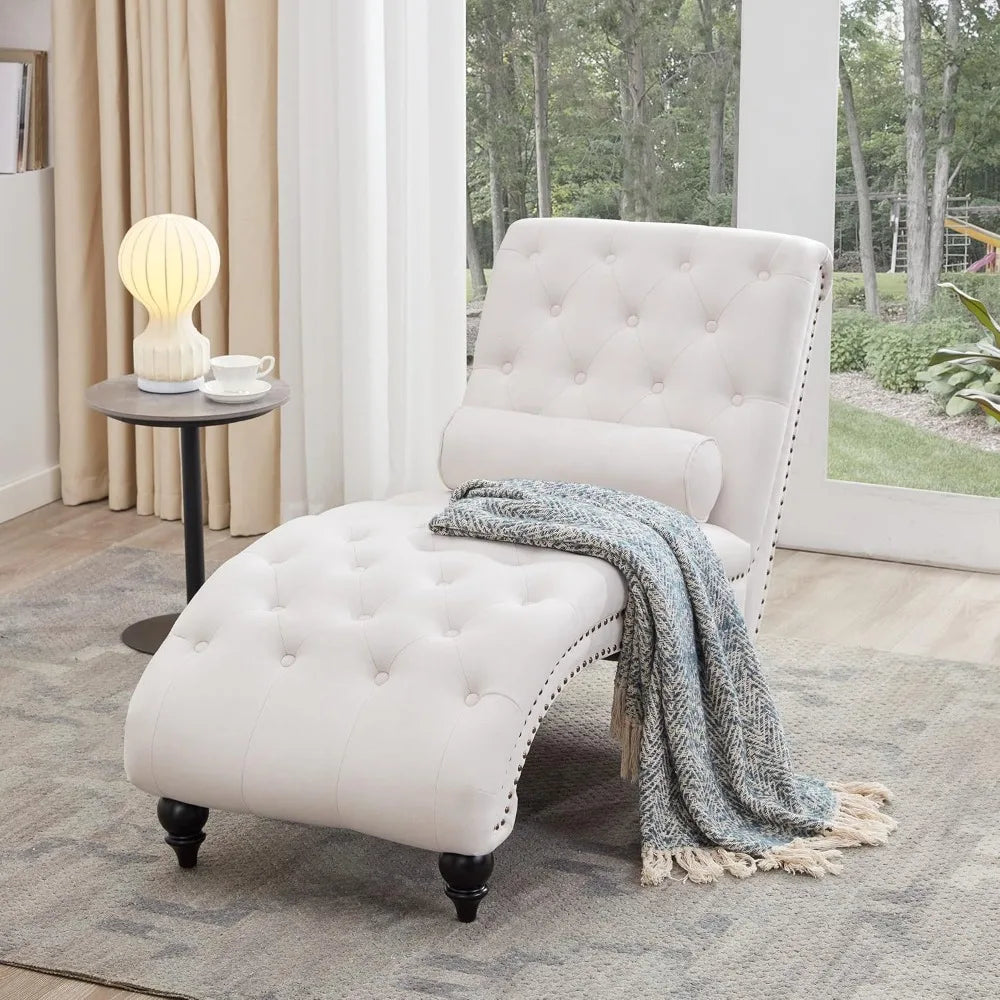 Cloud Chaise Button-Tufted Lounge Chair