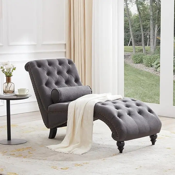 Cloud Chaise Button-Tufted Lounge Chair