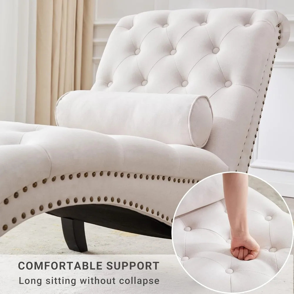 Cloud Chaise Button-Tufted Lounge Chair